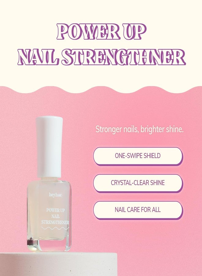 Heyhae Power Up Nail Strengthener 0.23 fl.oz | Daily Nourishment Care for Damaged Weak Splitting Clear Shine Keratin Recovery - Image 2